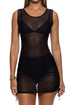 Luli Fama Sheer Intentions Tank Short Dress
